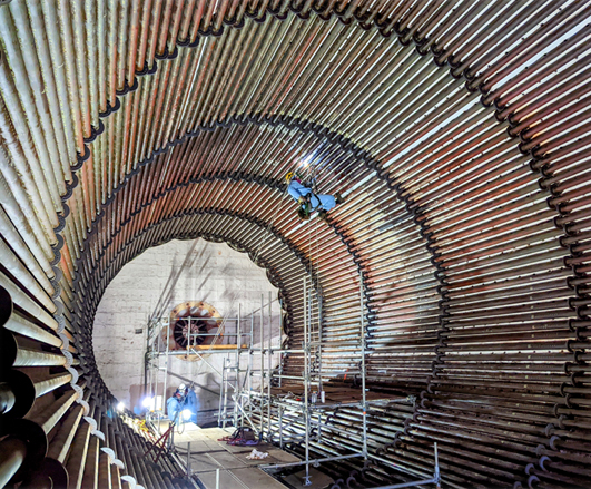 Acuren rope access boiler inspection