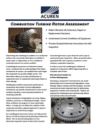 Combustion Turbine Rotor Assessment brochure