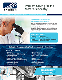 Problem Solving for the Materials Industry brochure